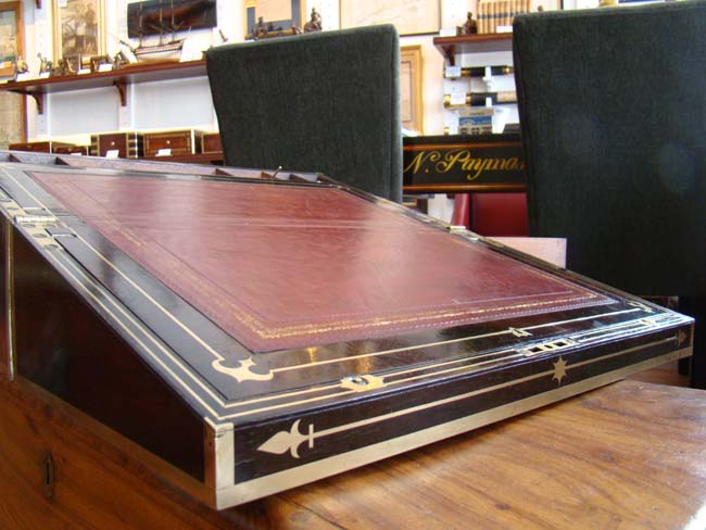 A Fabulous English Brass Mounted Rosewood combination Writing Box and Dressing Box circa 1825 — image 7